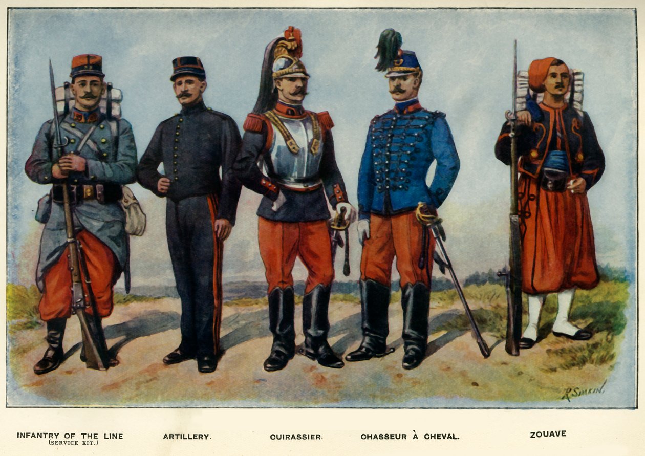 Tipos del ejército francés, 1919 de Richard Simkin