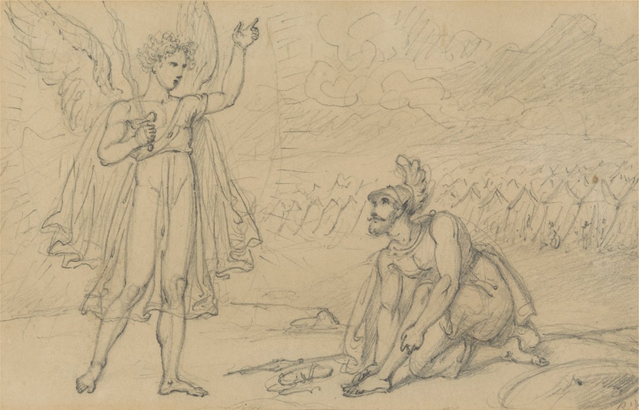 Josué y el ángel (Josué 5:13) de Richard Westall