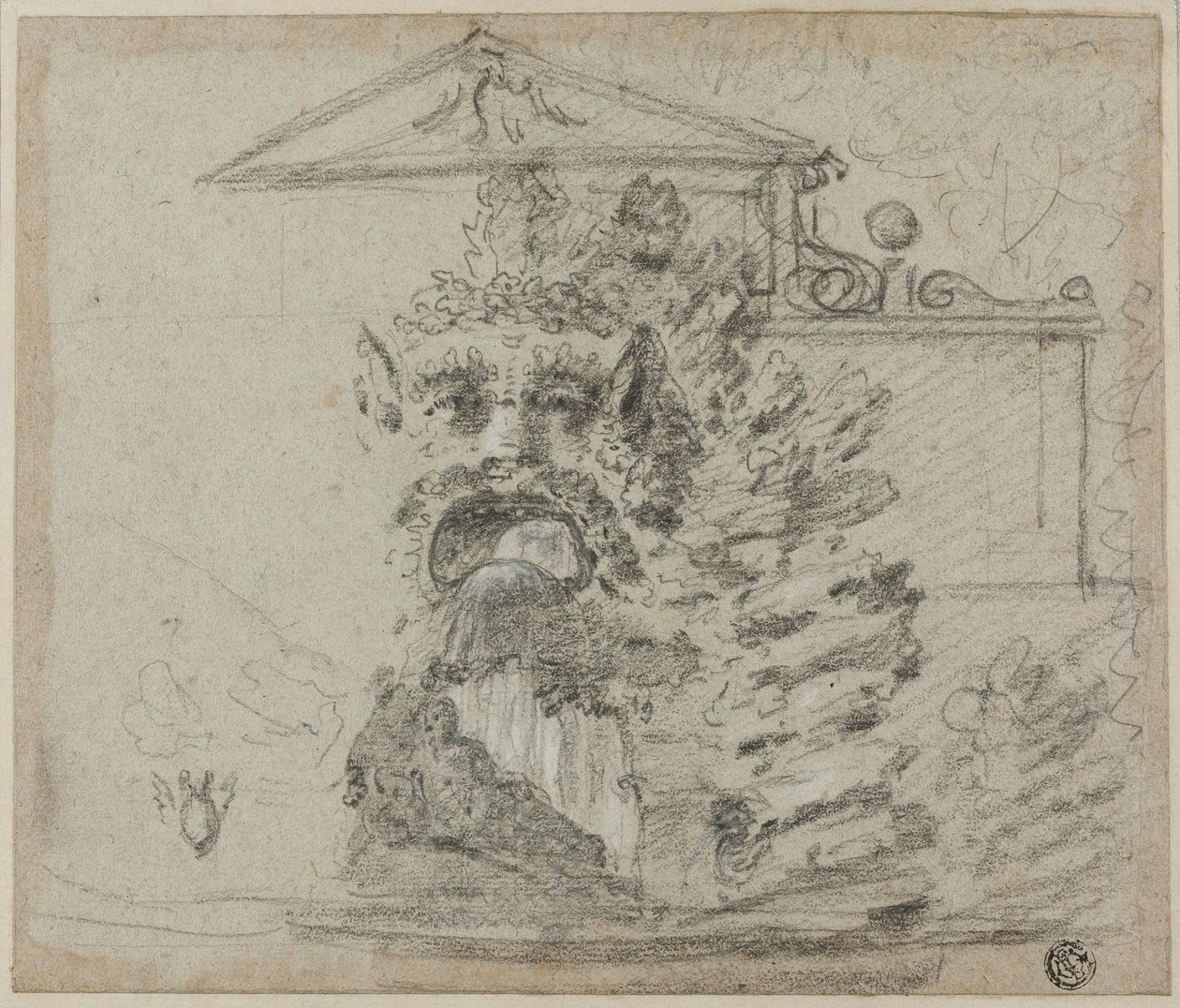 Il Mascherone", fuente de Rocaille en Villa Borghese de Richard Wilson