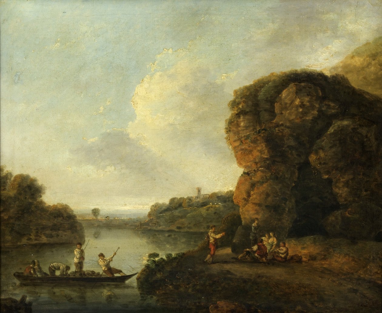 A orillas del río (óleo sobre lienzo) de Richard Wilson
