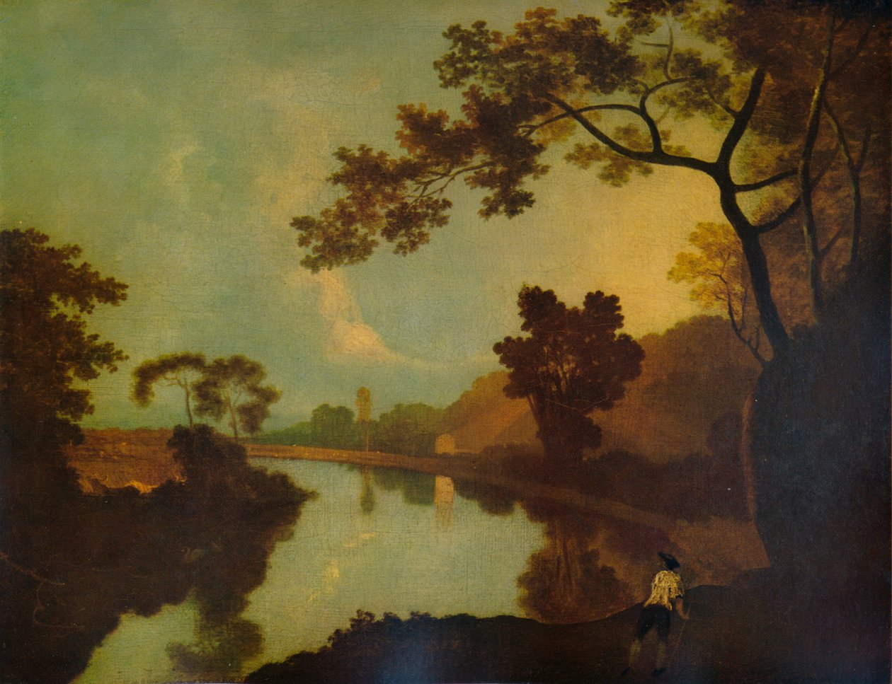 Escena del río, con figura en la orilla, c. 1779, 1938 de Richard Wilson