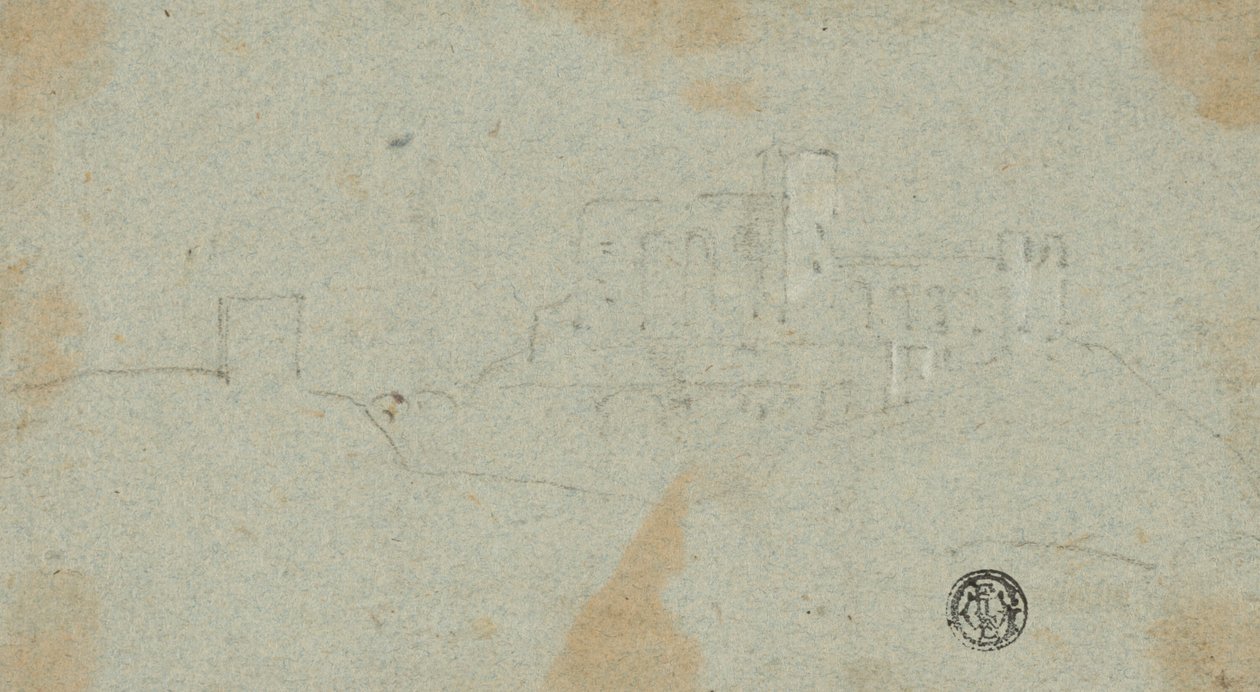 Boceto de fortaleza en la colina de Richard Wilson
