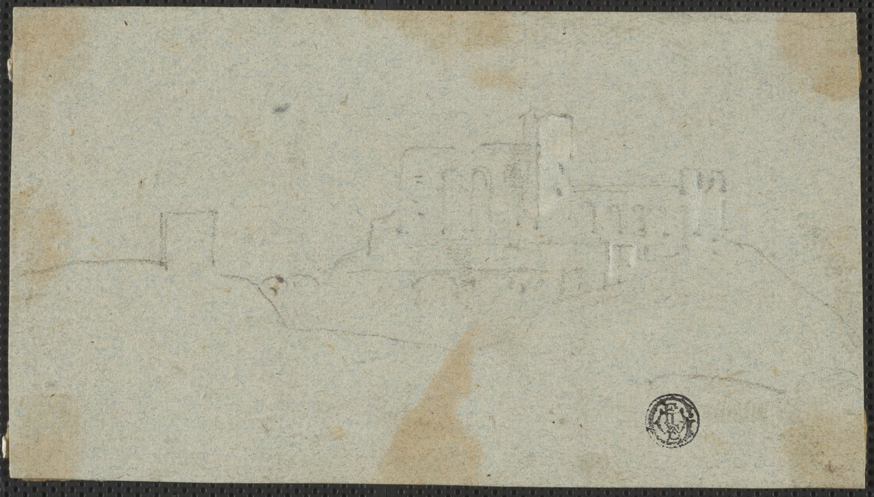 Boceto de fortaleza en colina de Richard Wilson