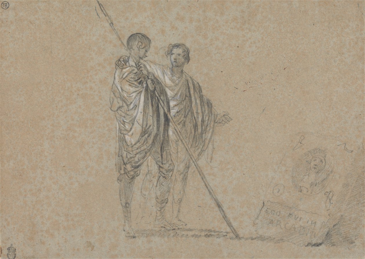 Estudio de figuras para "Una vista de la Campagna" de Richard Wilson