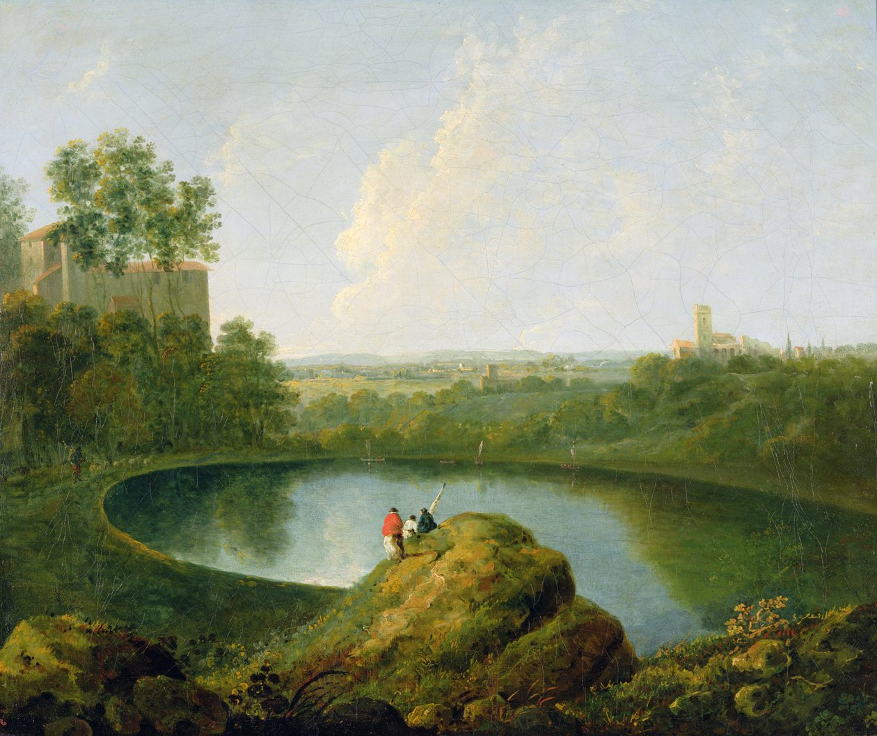La cabeza del lago Nemi (óleo sobre lienzo) de Richard Wilson