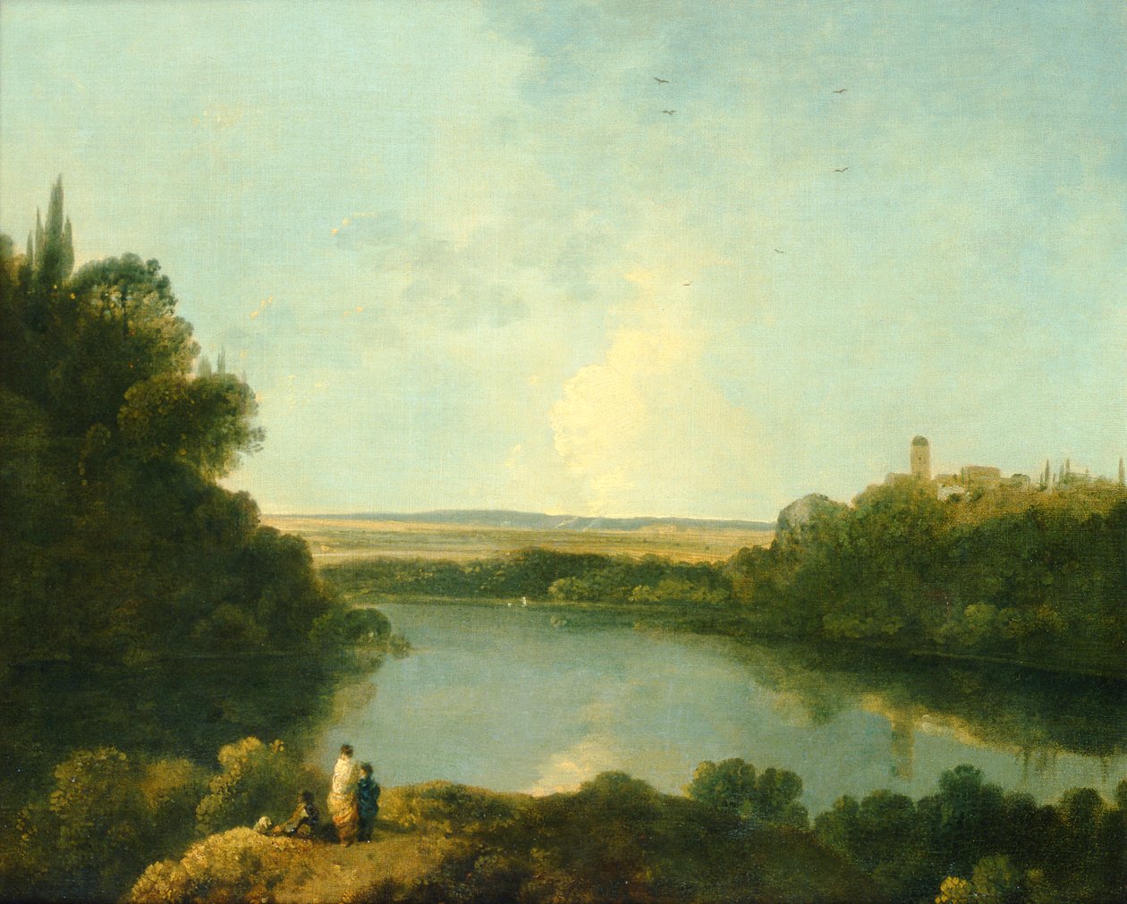 El lago de Nemi, cerca de Roma, c.1760 (óleo sobre lienzo) de Richard Wilson
