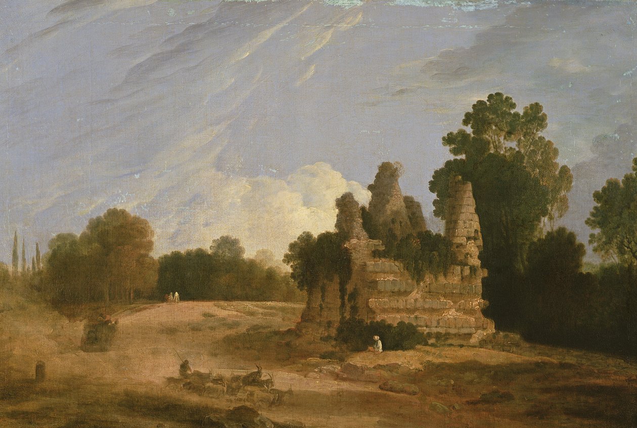 La tumba de los Horacios y Curacios (óleo sobre lienzo) de Richard Wilson
