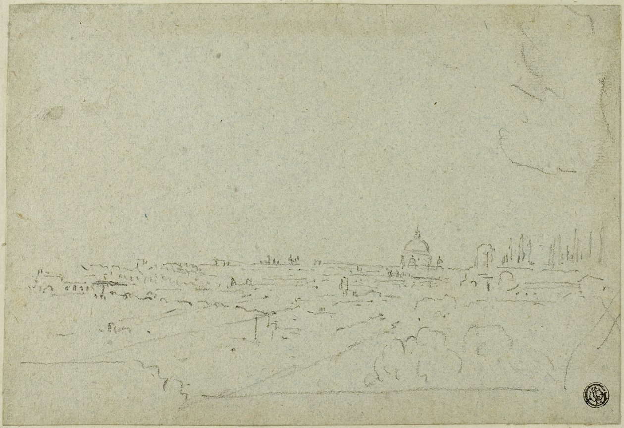 Vista de San Pedro desde el Palacio de los Césares, con el Circo Máximo debajo de Richard Wilson