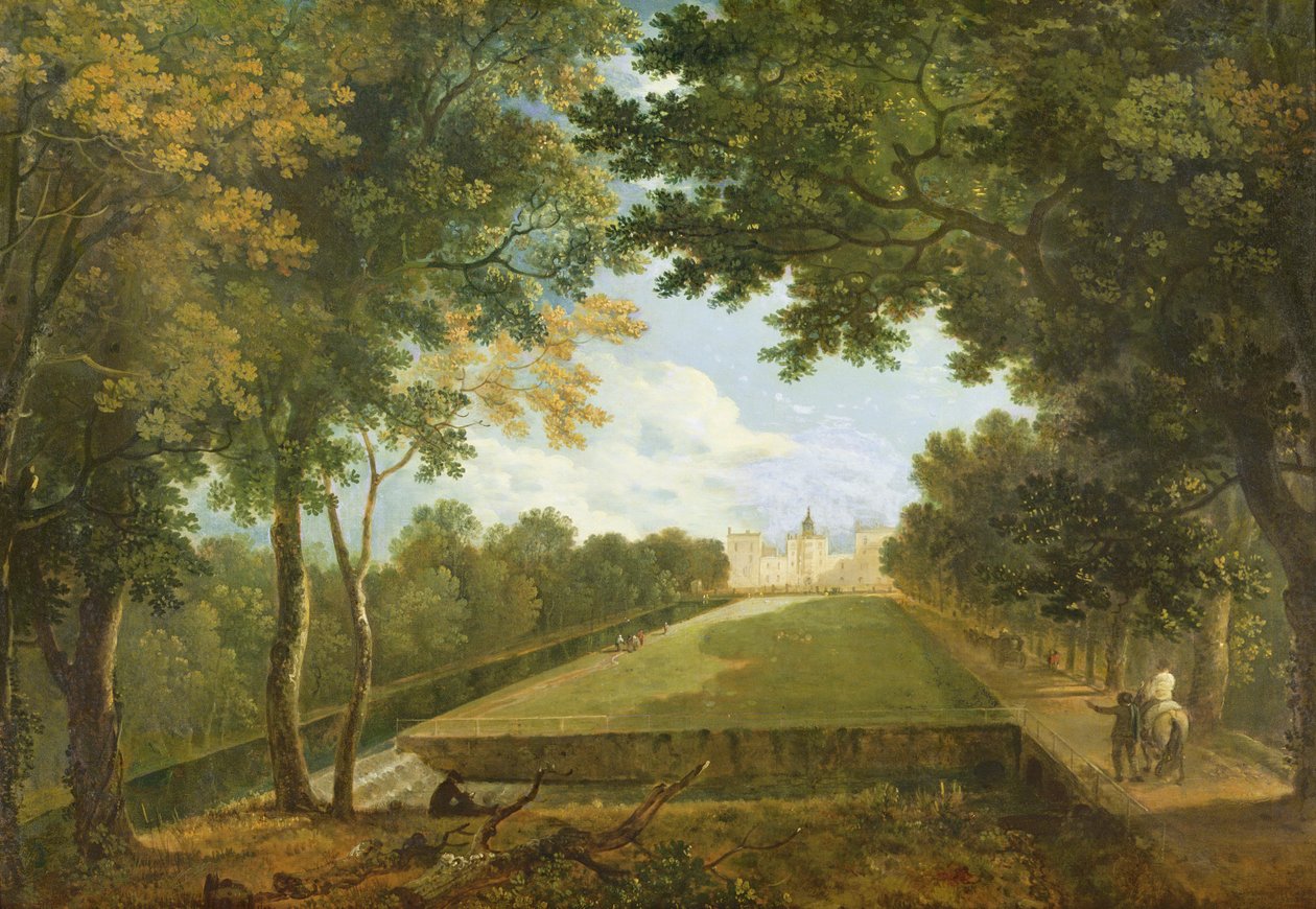 Wilton House, vista este mostrando la antigua entrada (óleo sobre lienzo) de Richard Wilson