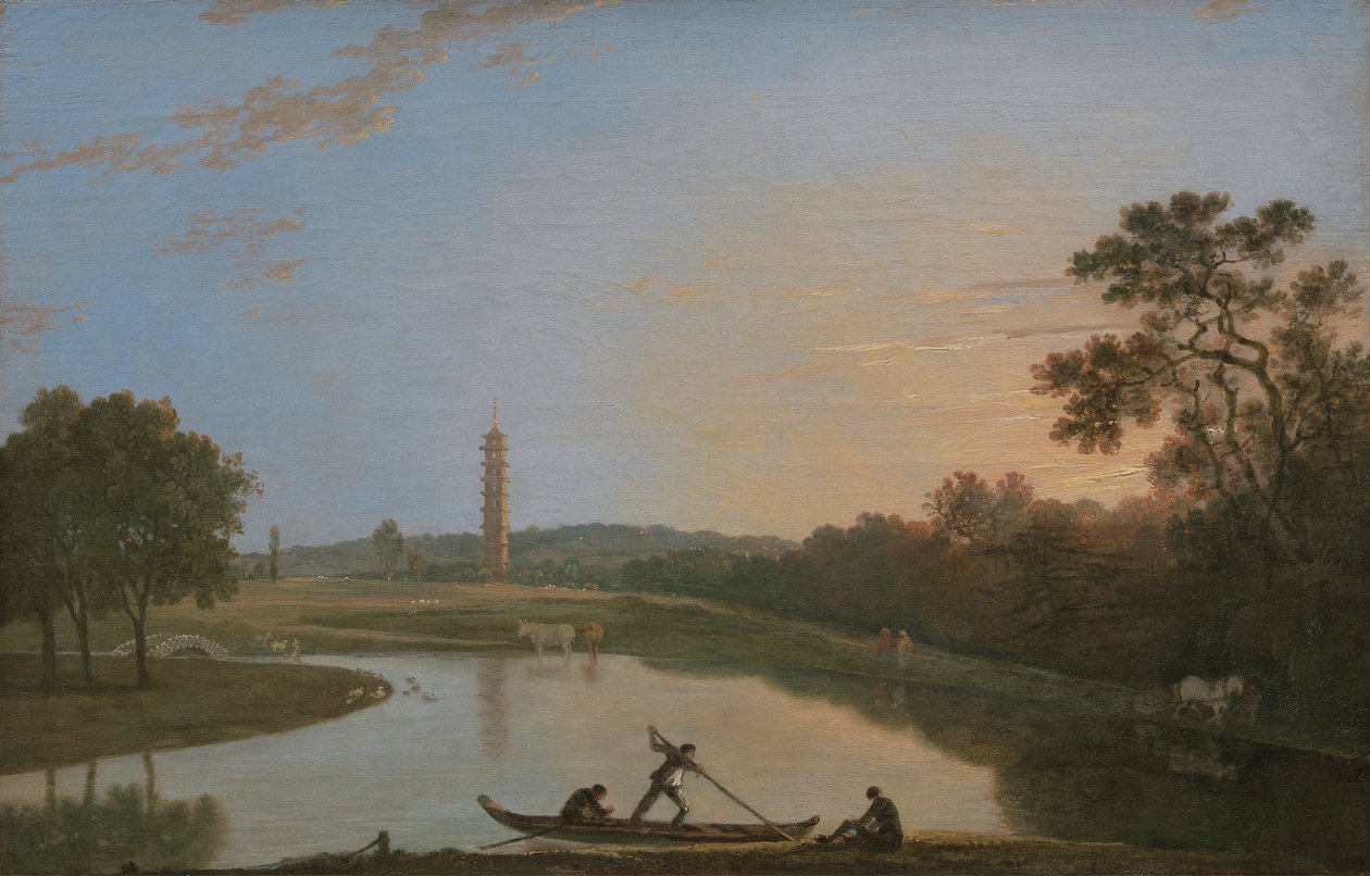 Jardines de Kew: La Pagoda y el Puente [1985, Cormack, YCBA Catálogo Conciso]. de Richard Wilson