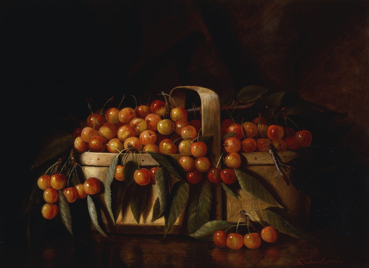Una cesta de cerezas de Richard la Barre Goodwin