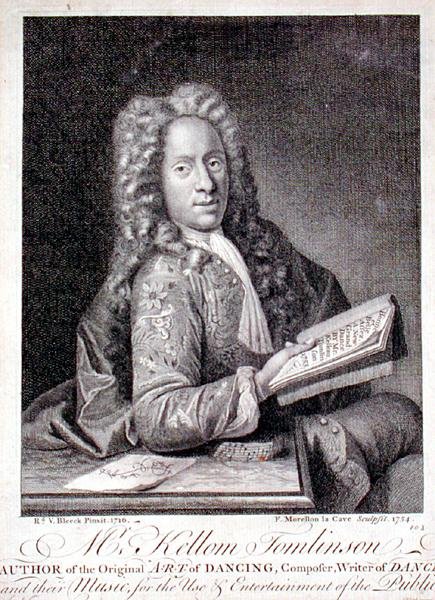 Retrato de Kellom Tomlinson (c.1690-c.1753) grabado por François Morellon la Cave (fl.1731-54) 1754 de Richard van (after) Bleeck