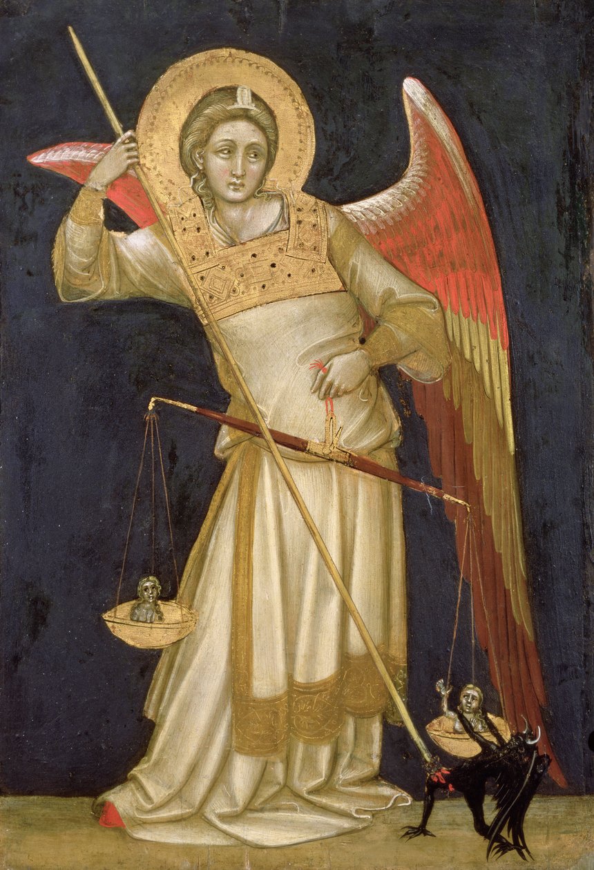 Ángel pesando un alma de Ridolfo di Arpo Guariento