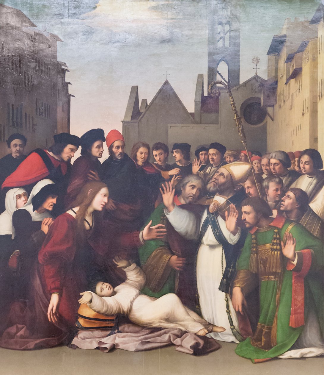 San Zenobio resucita a un niño de entre los muertos de Ridolfo Ghirlandaio
