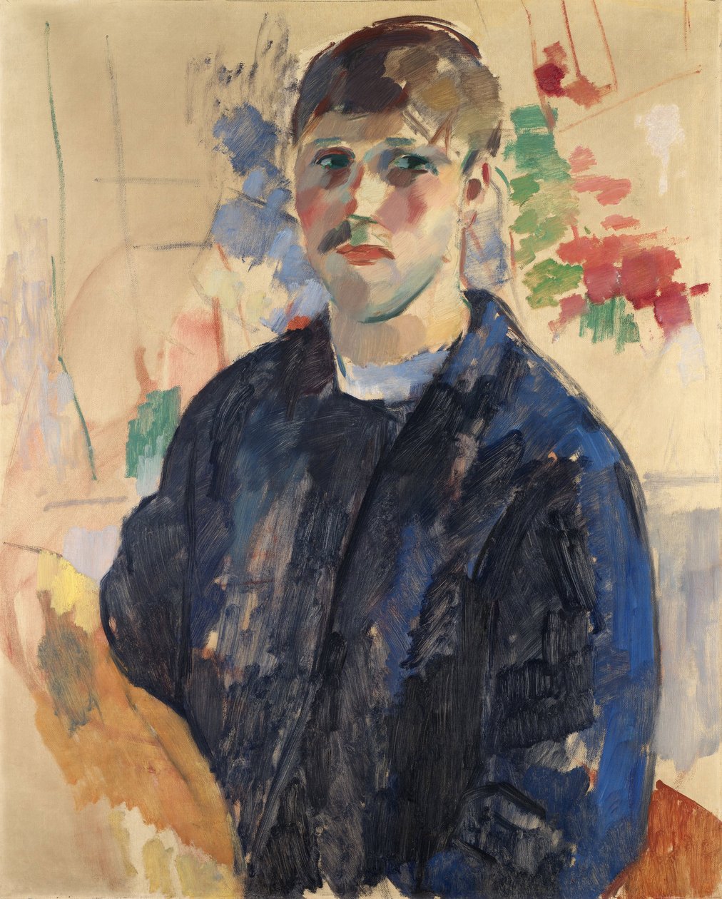 Autorretrato con blusa azul - Autorretrato con blusa azul, de Wouters, Rik (1882-1916). óleo sobre lienzo de Rik Wouters
