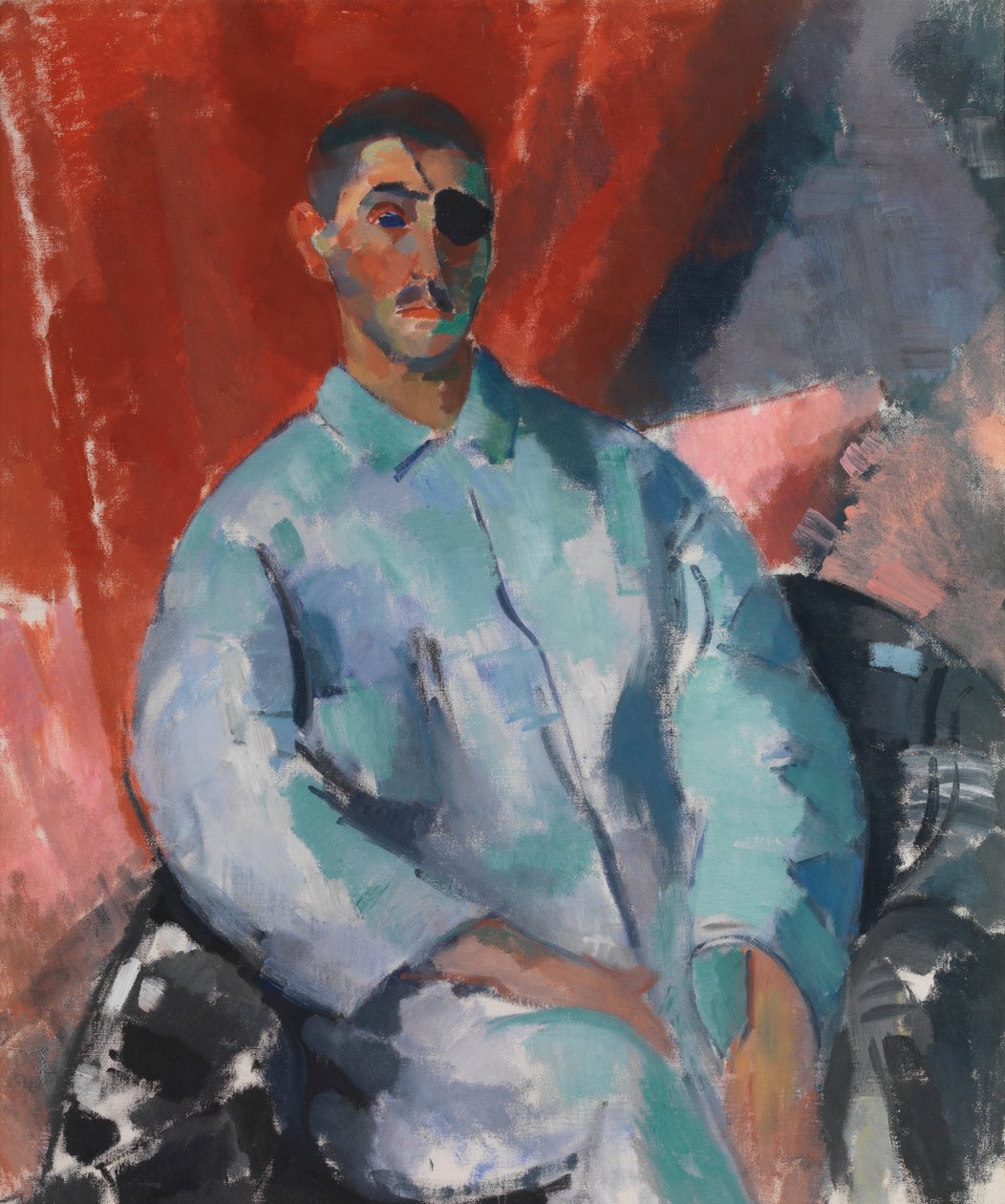 Rik con un parche negro en el ojo de Rik Wouters