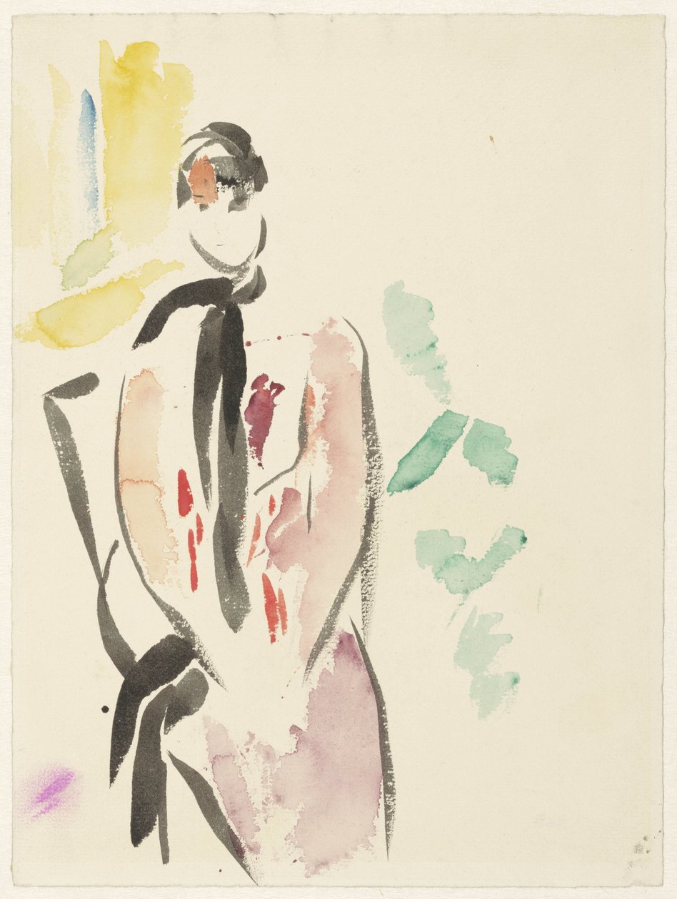 Boceto para un retrato de la Sra. De Carnière-Wouters, esposa del artista de Rik Wouters