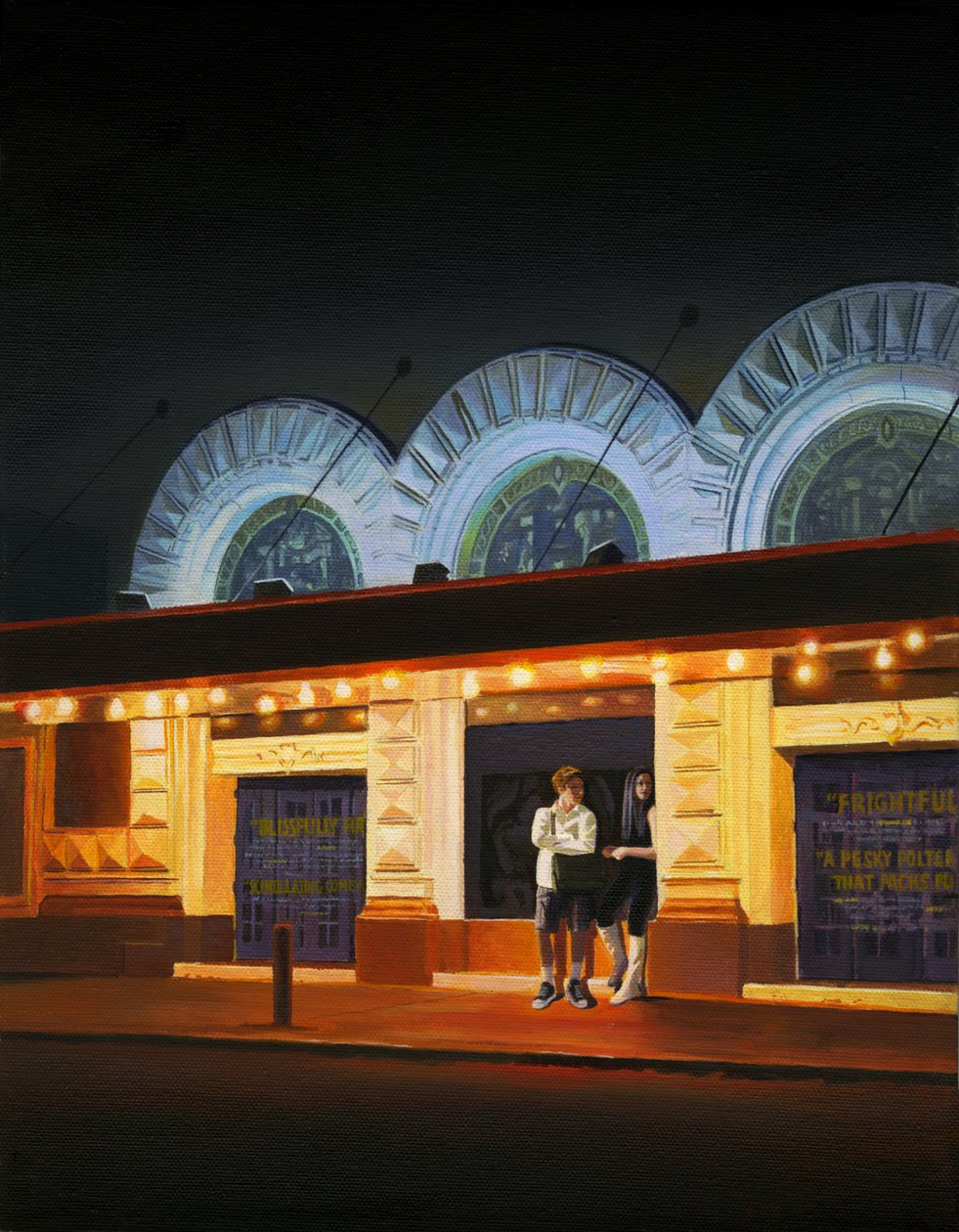Medianoche en el Shubert, 2014 (óleo sobre lienzo) de Rob Wood