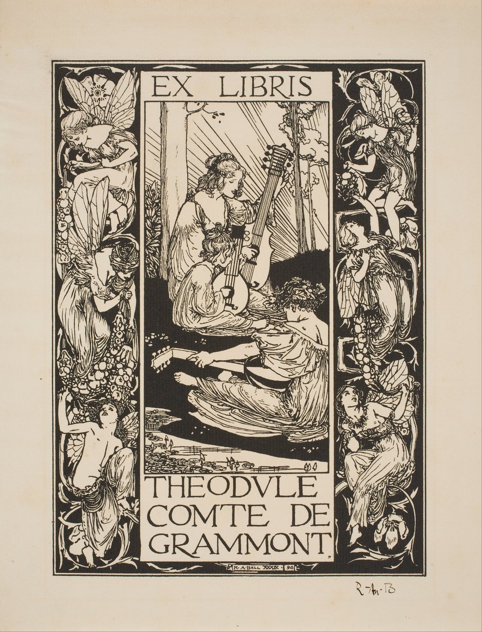 Exlibris de Theodule, Conde de Grammont de Robert Anning Bell