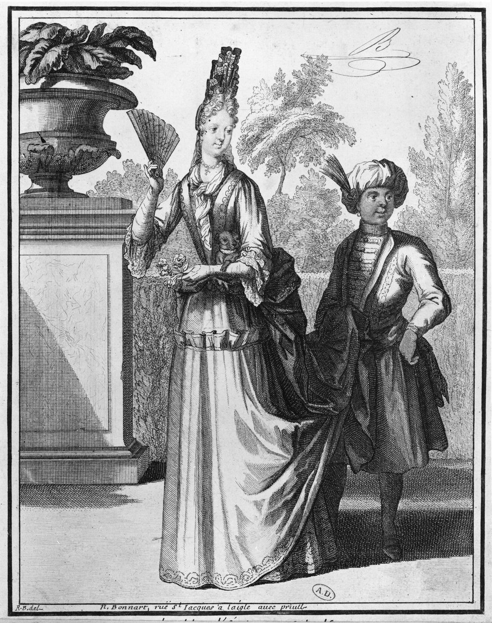 Vestido de noble, finales del siglo XVII de Robert Bonnart