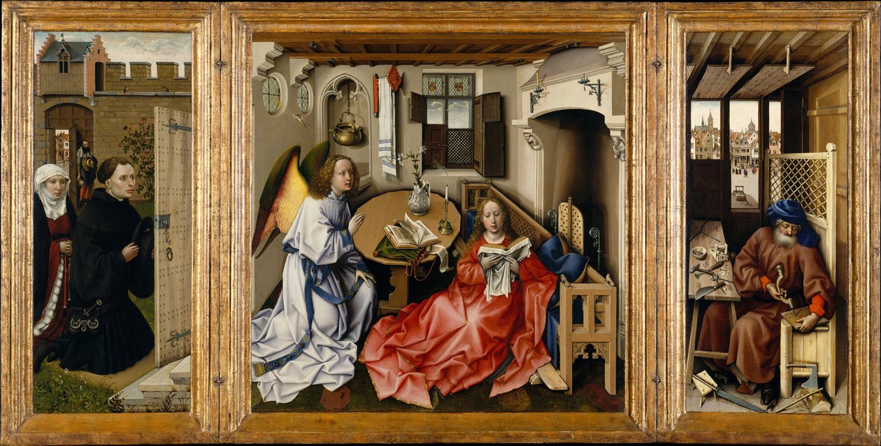 Tríptico con la Anunciación, conocido como el Retablo de Merode de Robert Campin