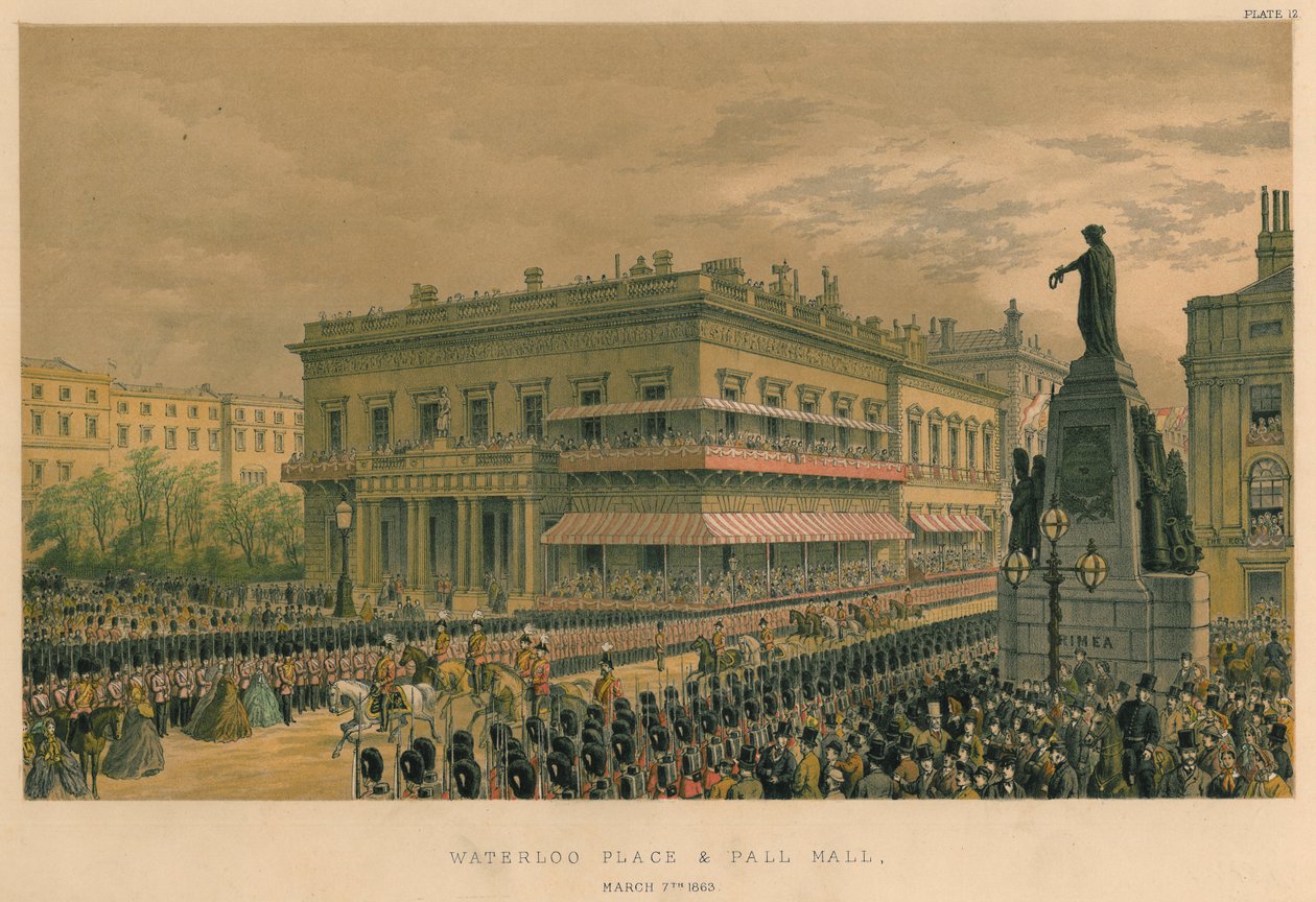Waterloo Place y Pall Mall, 7 de marzo de 1863 de Robert Charles Dudley
