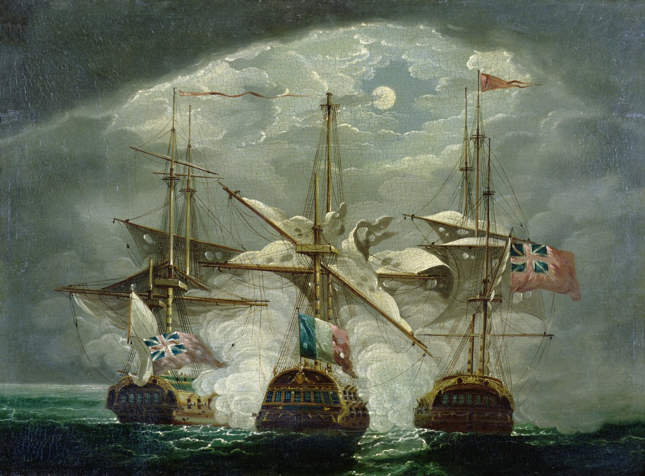 Escena de Batalla a la Luz de la Luna de Robert Cleveley