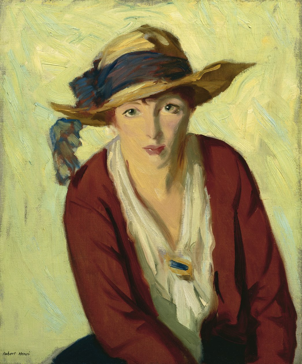 El sombrero de playa, 1914 de Robert Cozad Henri