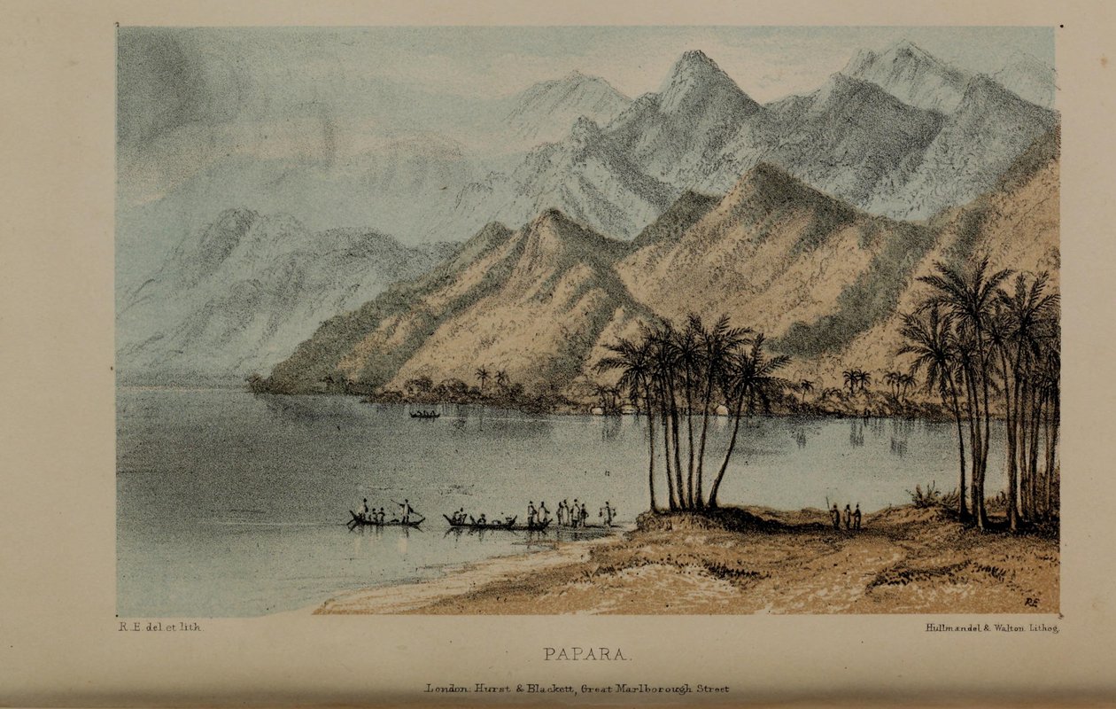 Papara, acuarela de Robert Elwes (1819-1878), un joven caballero británico adinerado de Norfolk de Robert Elwes
