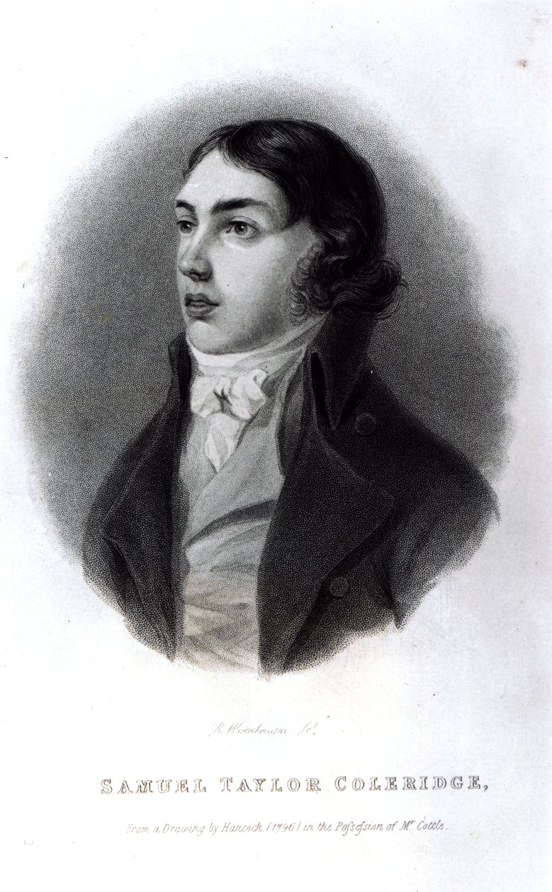 Retrato de Samuel Taylor Coleridge (1772-1834) de joven de Robert Hancock