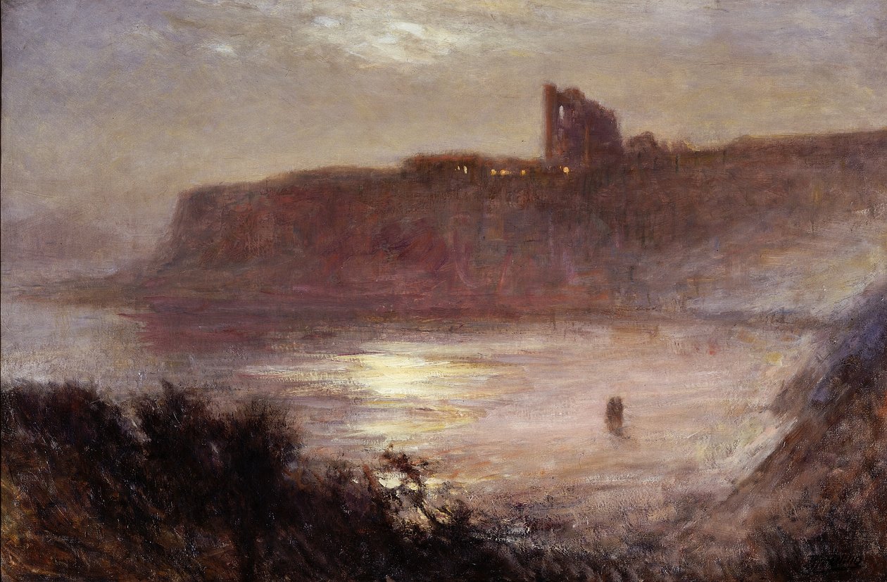 Luz de luna - Priorato de Tynemouth, c.1922 de Robert Jobling
