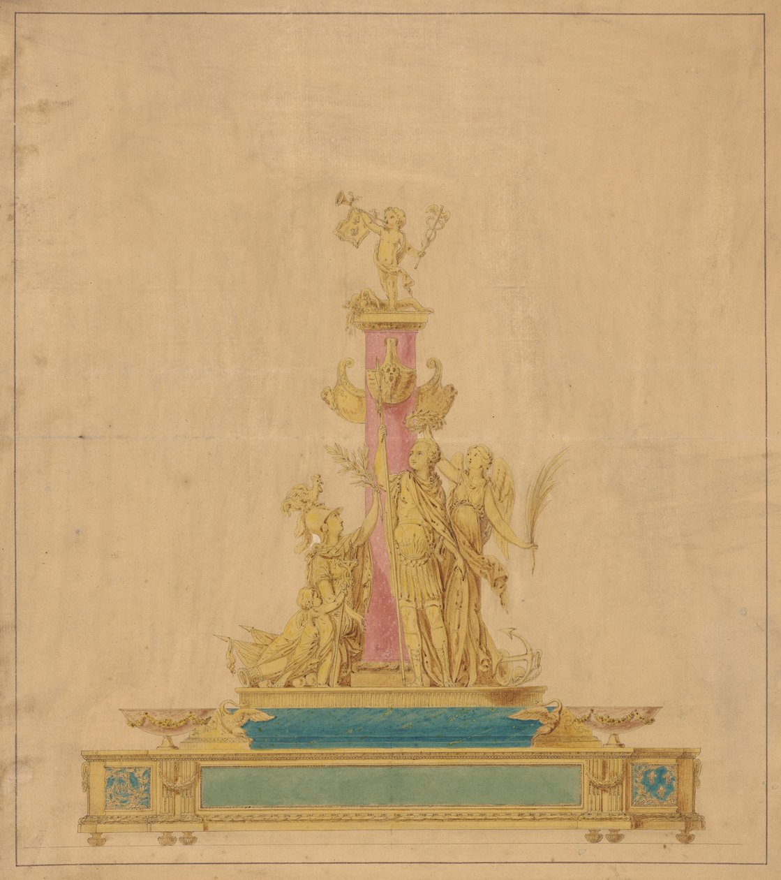 Dibujo para un tintero de Robert Joseph Auguste