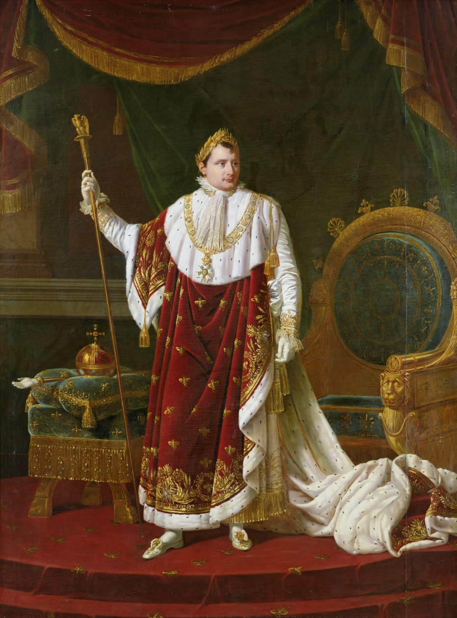 Retrato de Napoleón (1769-1821) en sus ropas de coronación, 1811 de Robert Lefevre