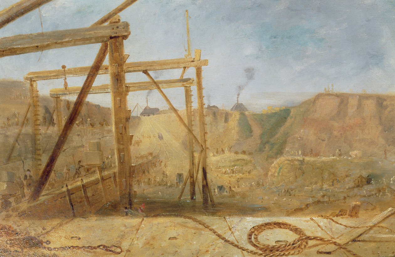 Muelle superior del puerto interior mirando hacia adentro, mayo de 1829 de Robert Mackreth
