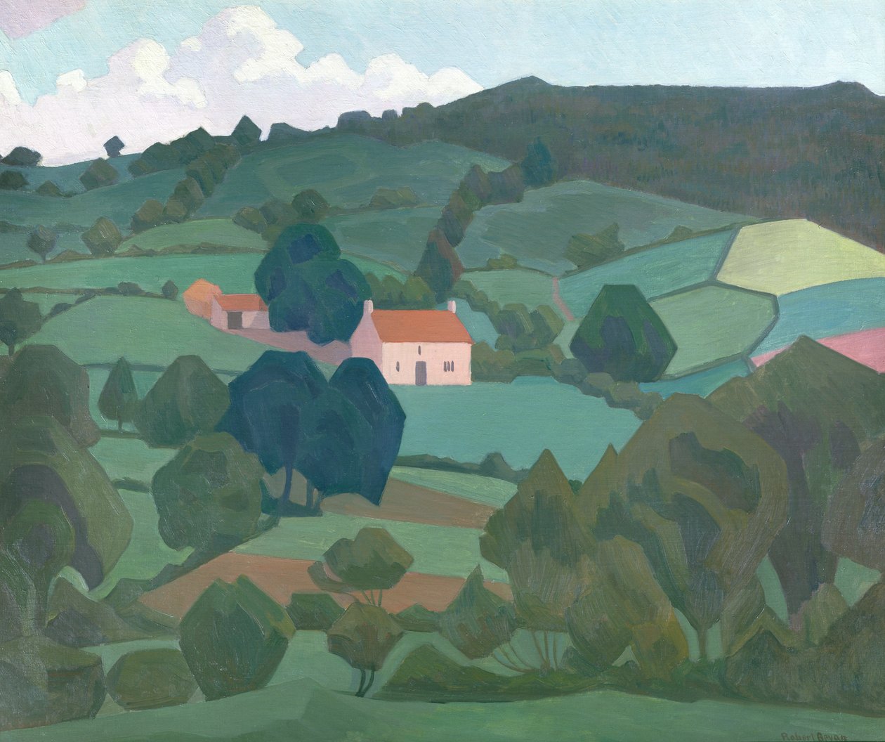 Granja Burford, Devon, 1918 de Robert Polhill Bevan