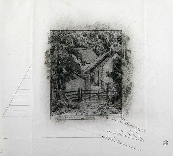 Granja Fields, Clayhidon, 1917 de Robert Polhill Bevan