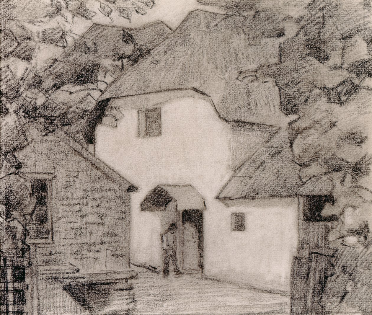 El visitante en el molino, 1918-19 de Robert Polhill Bevan