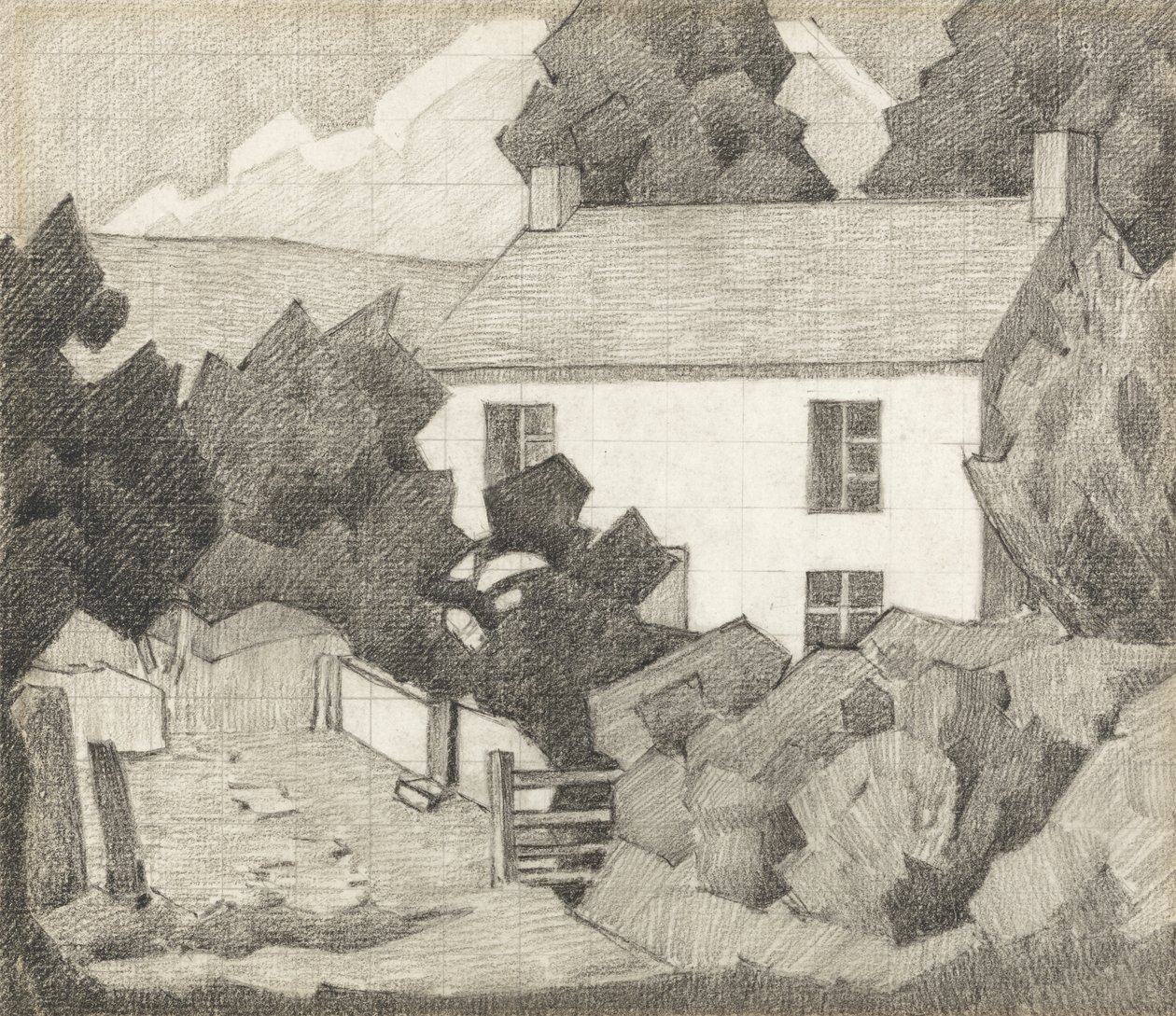 La casa blanca, c.1920 de Robert Polhill Bevan