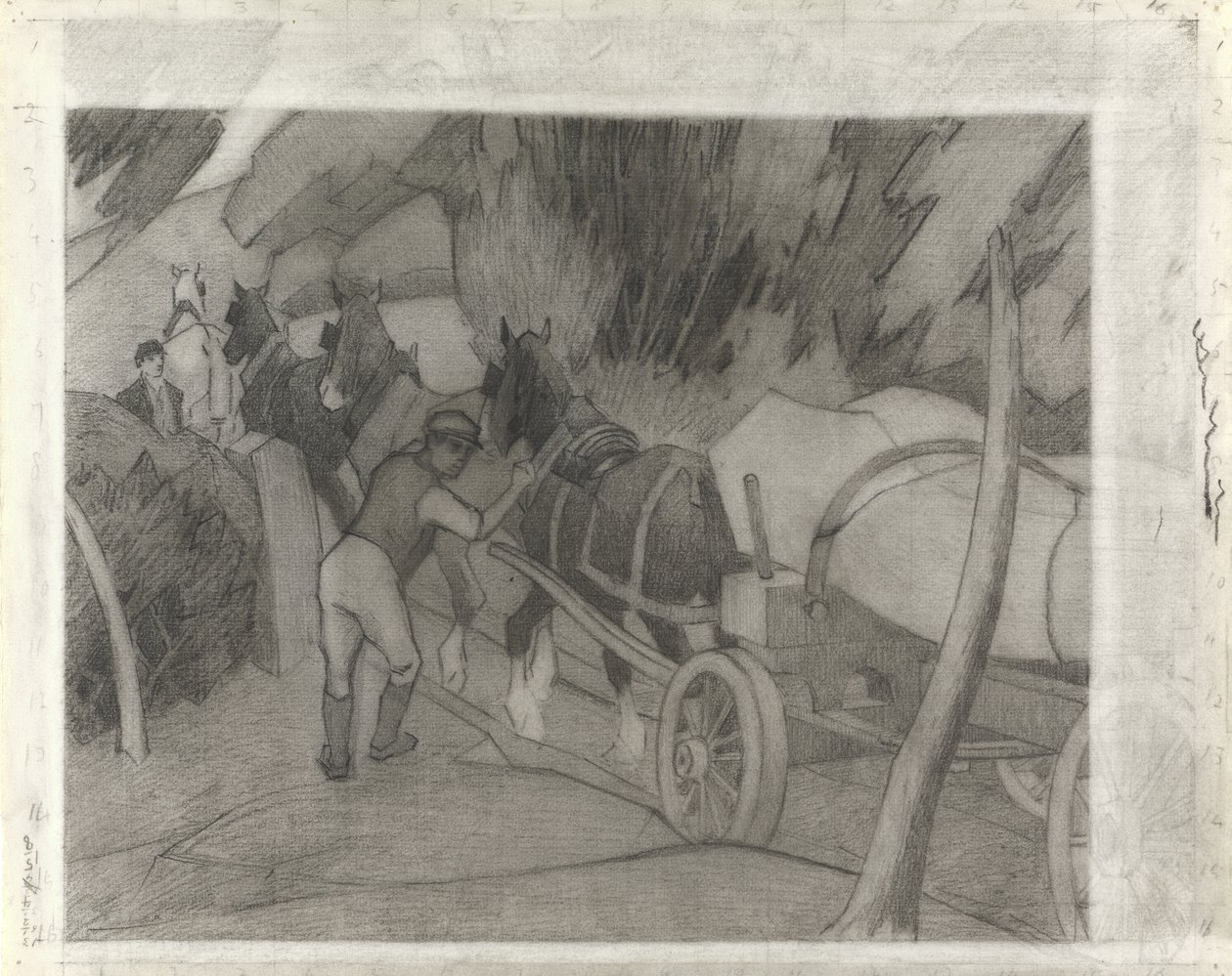 Transporte de madera, c.1917 de Robert Polhill Bevan