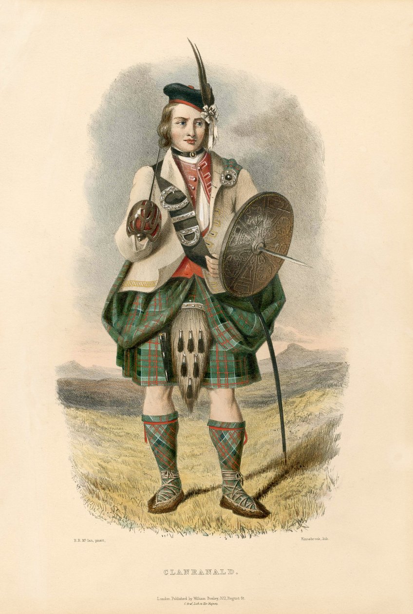 Clanranald, de The Clans of the Scottish Highlands, pub. 1845 de Robert Ronald McIan