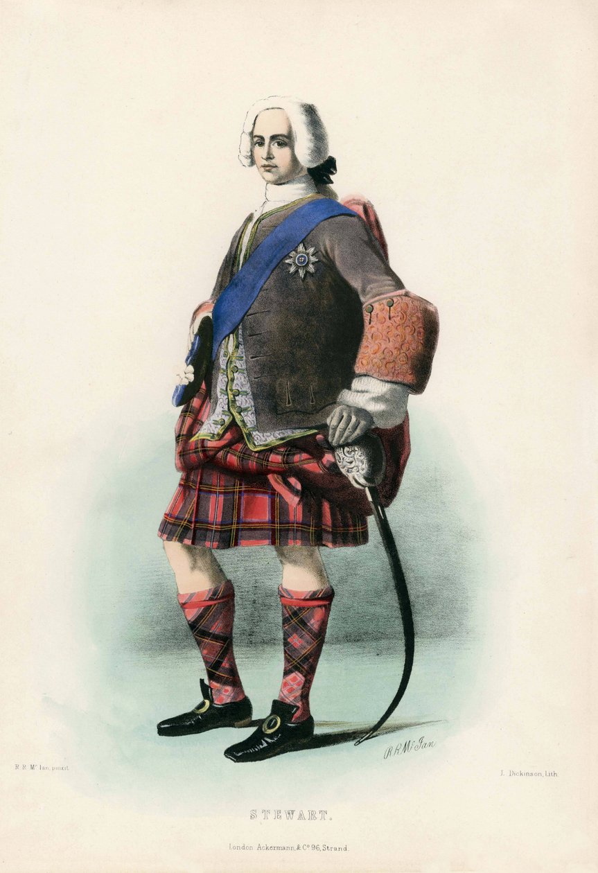 Stewart, de The Clans of the Scottish Highlands, pub. 1845 de Robert Ronald McIan