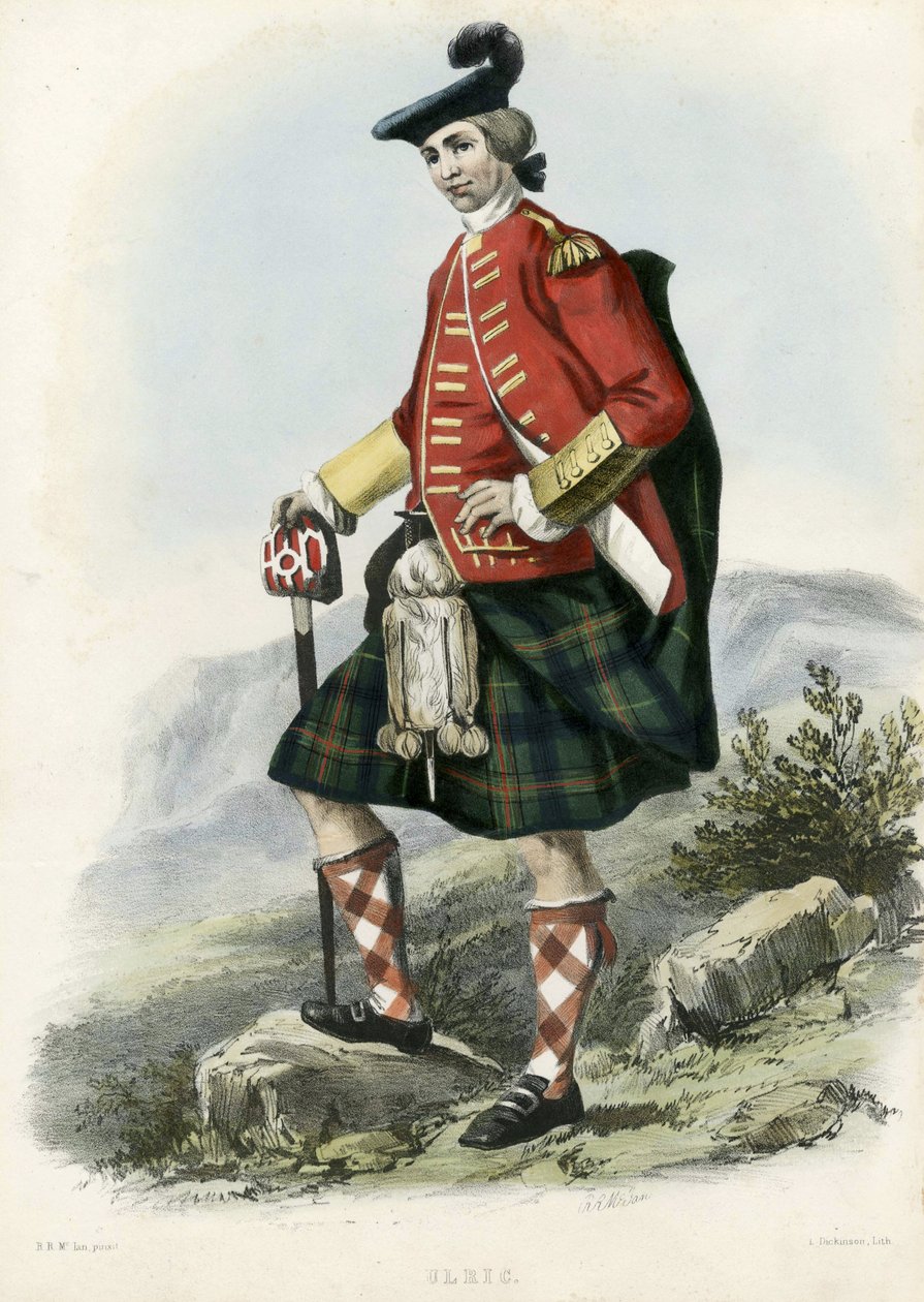 Ulric, de The Clans of the Scottish Highlands, pub. 1845 de Robert Ronald McIan