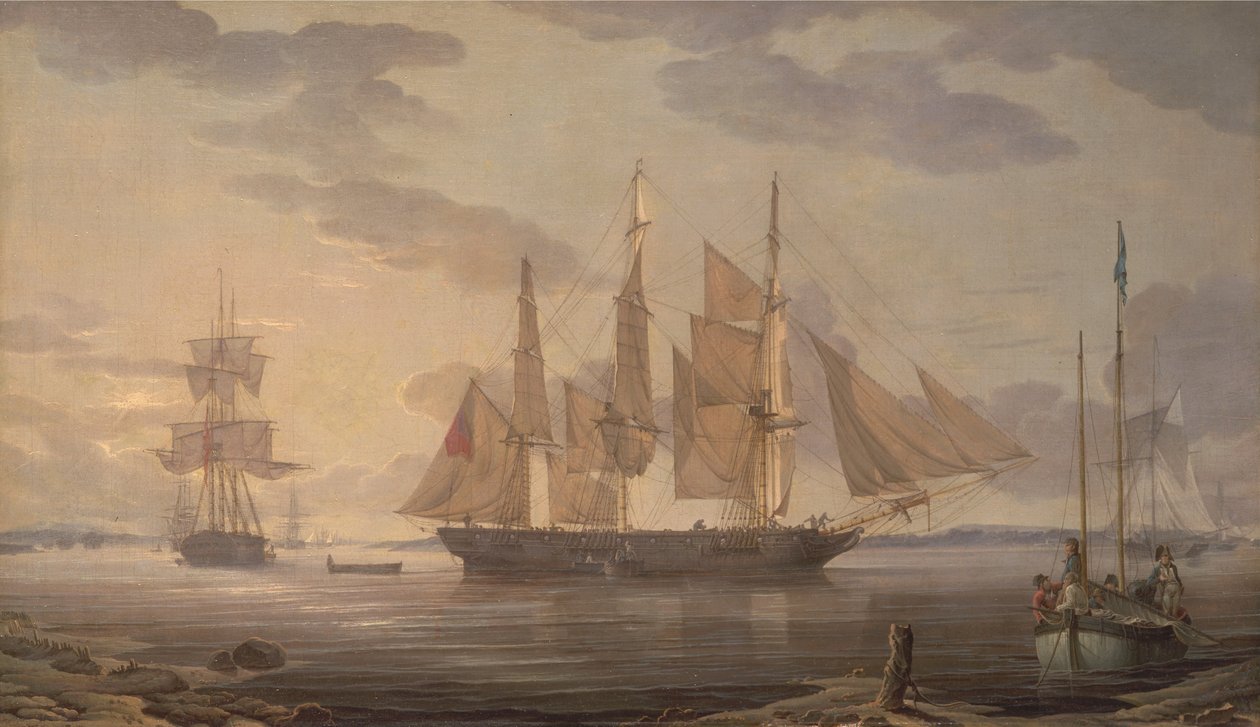 Barcos en el puerto de Robert Salmon