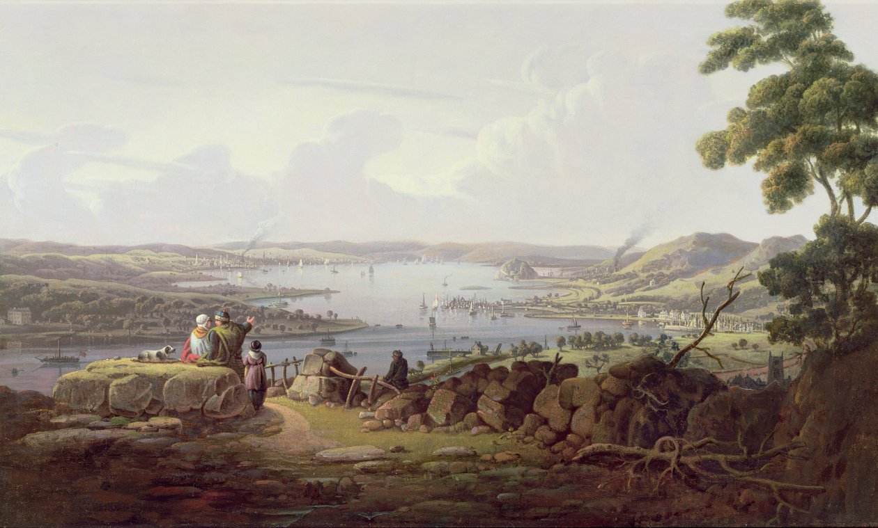 Vista de Greenock, Escocia de Robert Salmon