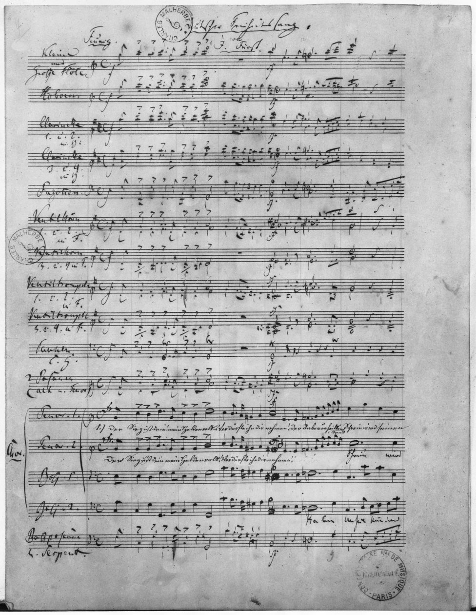 Ms.316, Tres Lieder, Opus 65, Número 3, para coro masculino, 1847 de Robert Schumann
