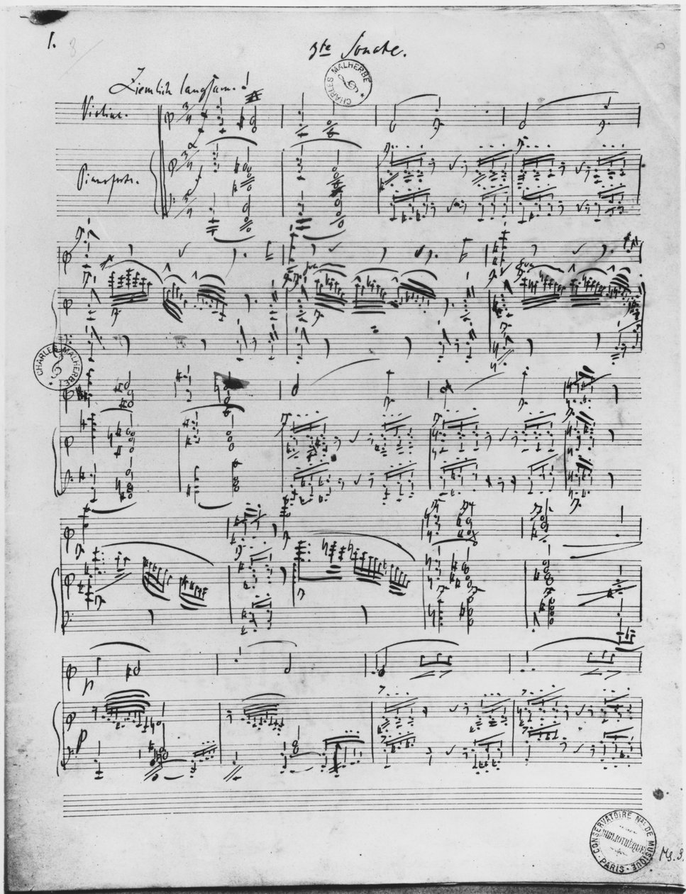 Tercera Sonata para piano y violín de Robert Schumann