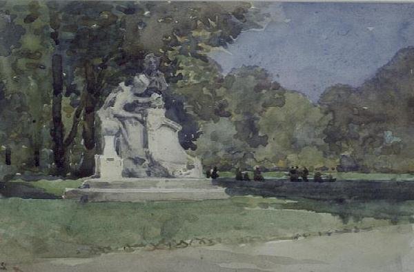 Vista en los Jardines de Luxemburgo, París de Robert Weir Allan