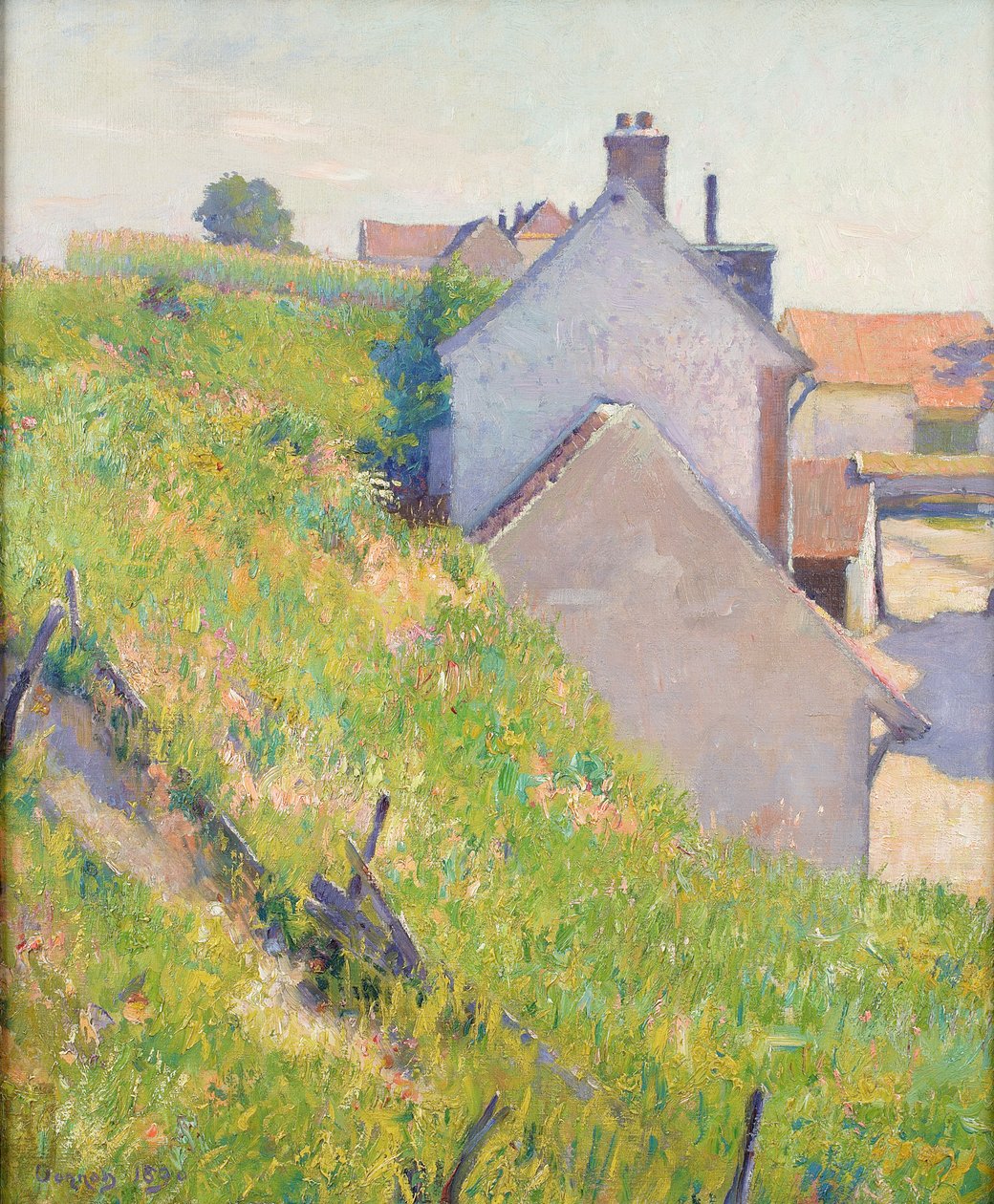 Una ladera soleada de Robert William Vonnoh
