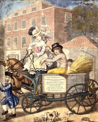 Una lección hacia el oeste o una visita matutina a Betty Cole, Hammersmith Turnpike c.1782 de Robert (after) Dighton