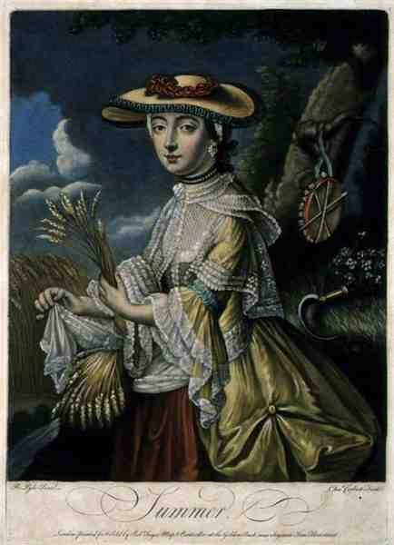 Verano, grabado por C. Corbutt (Richard Purcell) (fl.1746-66), pub. por Robert Sayer, c.1760 de Robert (after) Pyle